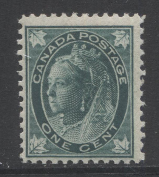 Lot 63 Canada #67 1c Blue Green Queen Victoria, 1897-1898 Maple Leaf Issue, A Fine NH Single On Vertical Wove Paper