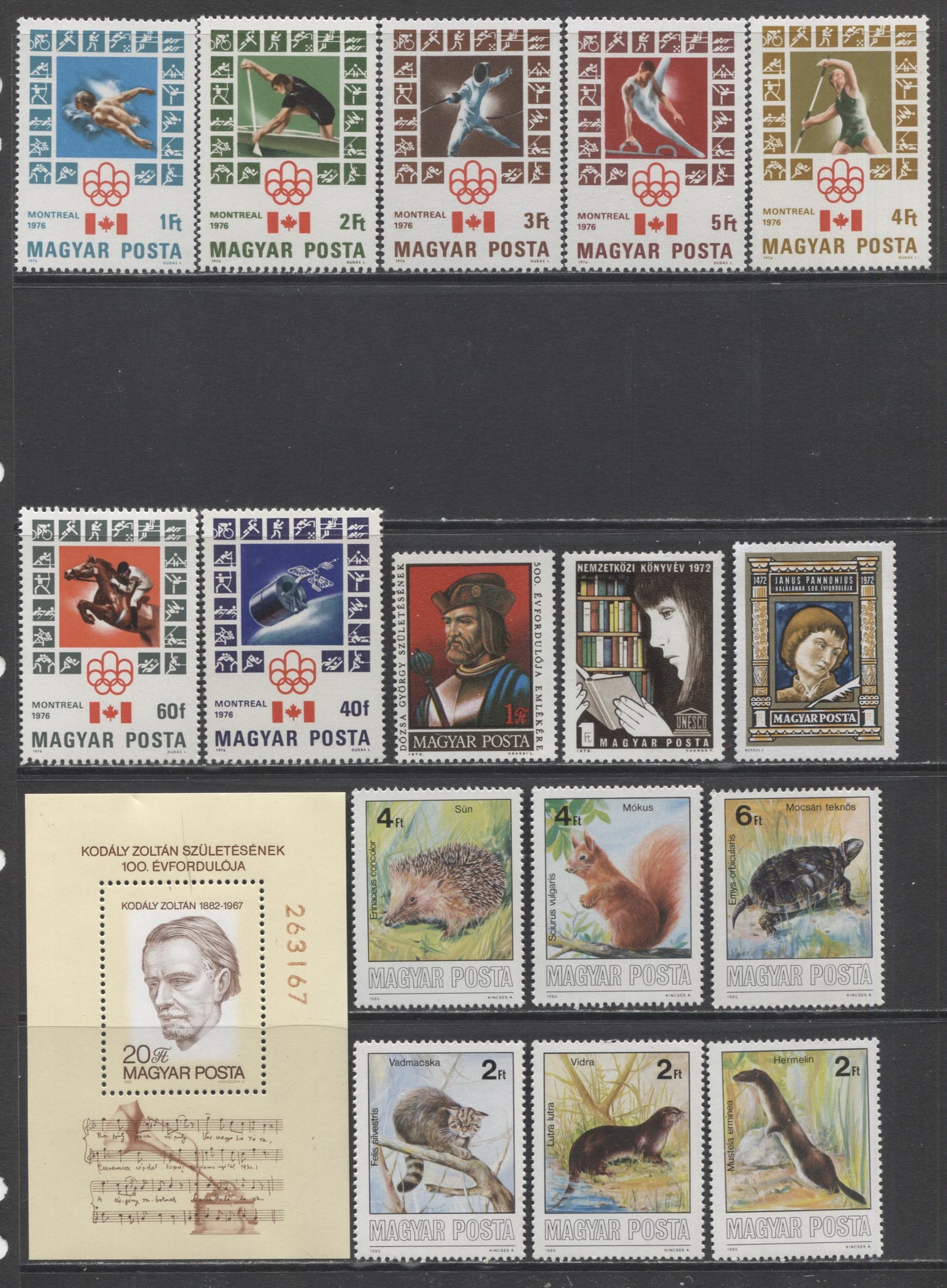 Lot 65 Hungary SC#2132/3040 1972-1986 Commemoratives, A VFNH Range Of Singles & Souvenir Sheets, 2017 Scott Cat. $9.35 USD, Click on Listing to See ALL Pictures