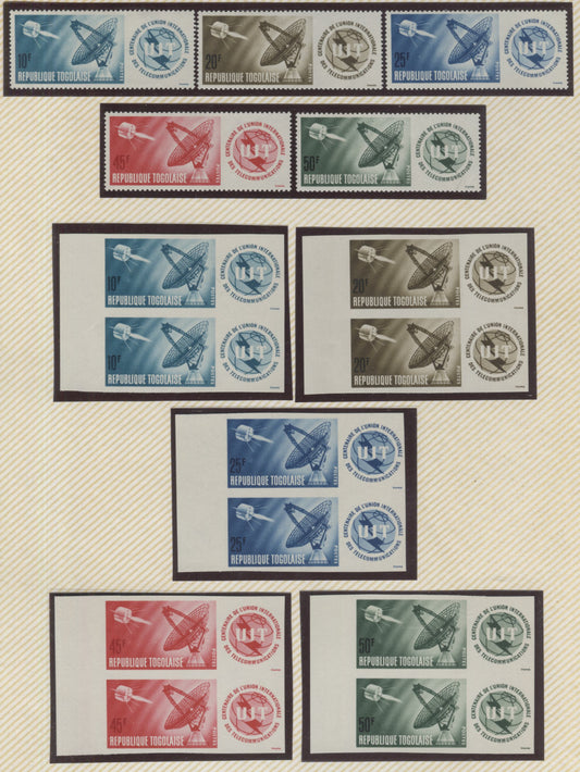 Lot 66 Togo SC#516/537a 1965 IT4 & World's Fair Issues, Plus Unlisted Imperf Pairs, 16 VFNH Singles, Pairs & Souvenir Sheet, Click on Listing to See ALL Pictures, 2017 Scott Cat. $13.65 USD
