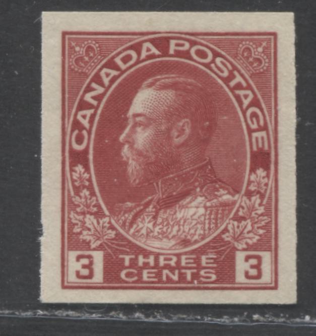 Lot 66 Canada #138 1c Carmine Red King George V, 1924 Admiral Imperforate Issue, A VFNH Example