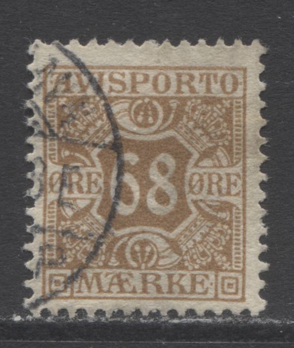 Lot 67 Denmark SC#P7 68o Yellow Brown 1907 Newspaper Issue, A Fine Used Example, Click on Listing to See ALL Pictures