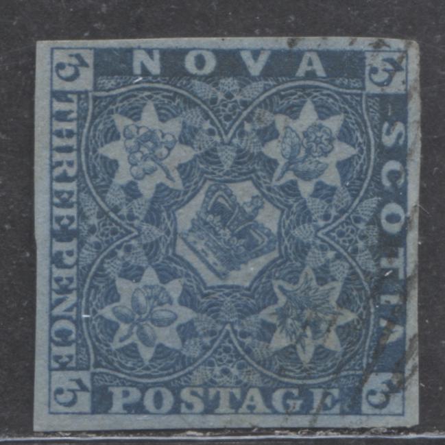 Lot 67 Nova Scotia #2 3d Blue Heraldry, 1851-1857 Pence Issue, A Very Fine Used Single