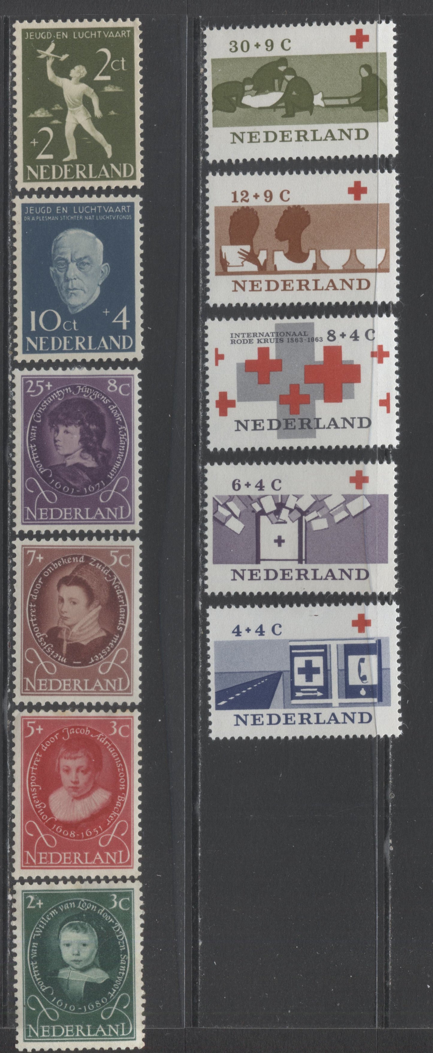 Lot 7 Netherlands SC#B269/B382 1954-1963 Semipostals, A VFOG & NH Range Of Singles, 2017 Scott Cat. $25.8 USD, Click on Listing to See ALL Pictures