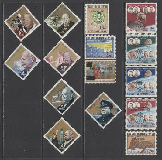 Lot 7 Haiti SC#544/CB62 1966-1968 Commemoratives, Semi Postals, Air Mail & Airmail Semi-postals, A VFNH Range Of Singles, 2017 Scott Cat. $18.35 USD, Click on Listing to See ALL Pictures