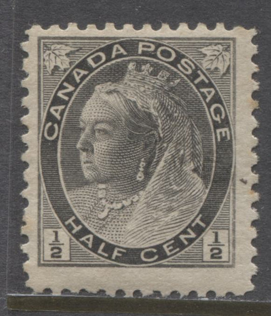 Lot 71 Canada #74 1/2c Grey Black Queen Victoria, 1898-1902 Numeral Issue, A Fine OG Single On Horizontal Wove Paper