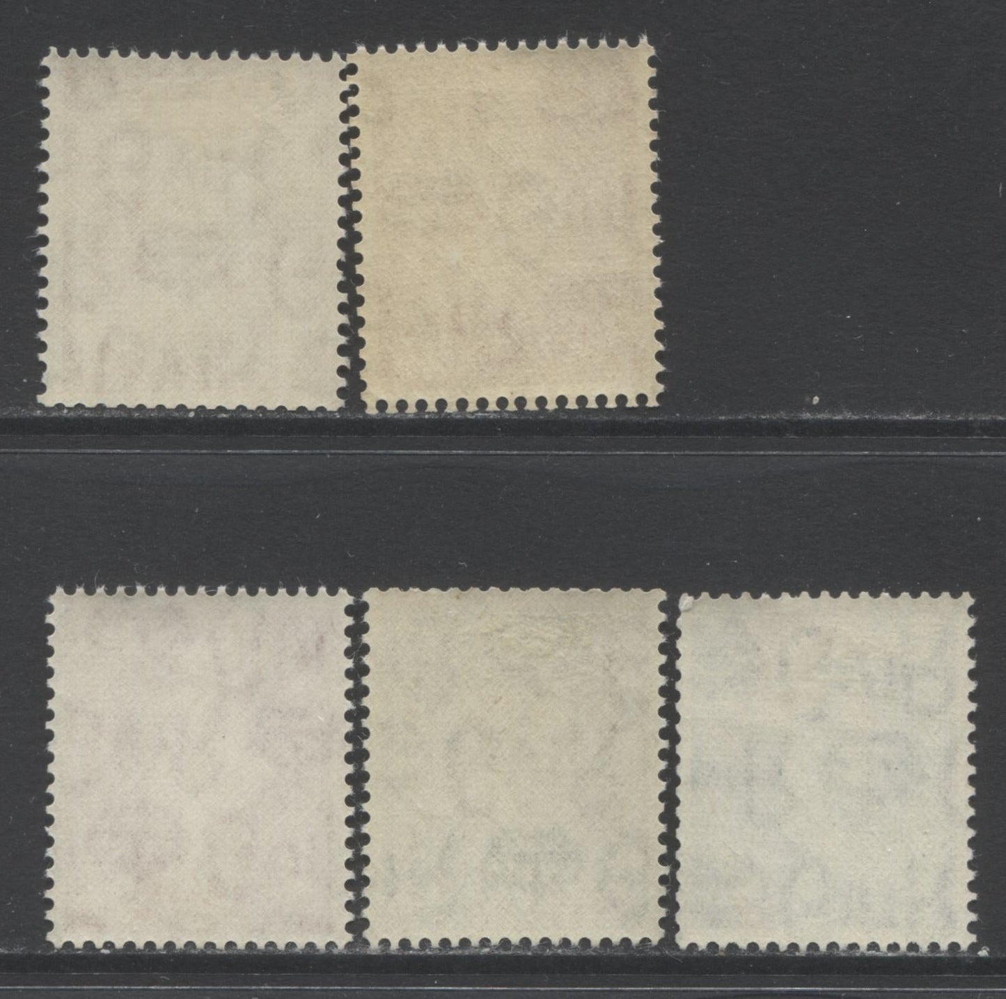 Lot 74 Great Britain SC#280var/284var 1950-1951 King George VI Definitives, Inverted Watermark, A F/VFNH Range Of Booklet Singles, 2017 Scott Cat. $10 USD, Click on Listing to See ALL Pictures