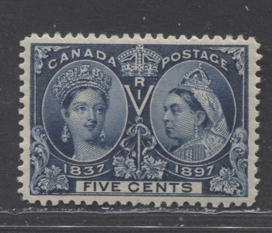 Lot 77 Canada #54 5c Dark Blue Queen Victoria, 1897 Diamond Jubilee Issue, A VFNH Example