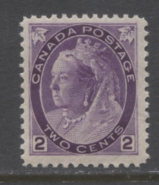 Lot 78A Canada #76i 2c Violet Queen Victoria, 1898-1902 Numeral Issue, A VFNH Single On Vertical Wove Paper, Die 1