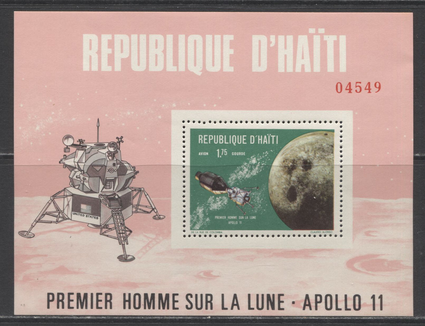 Lot 8 Haiti SC#624-624I 1969 Apollo Space Missions Issue, A VFNH Range Of Perf & Imperf Singles & Souvenir Sheets, 2017 Scott Cat. $27.25 USD, Click on Listing to See ALL Pictures