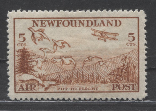 Lot 81 Newfoundland #C13 5c Light Brown Put To Flight, 1933 Labrador Issue, A VFOG Single