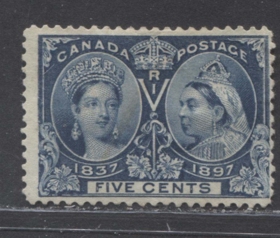 Lot 81 Canada #54 5c Dark Blue Queen Victoria, 1897 Diamond Jubilee Issue, A VG Used Example