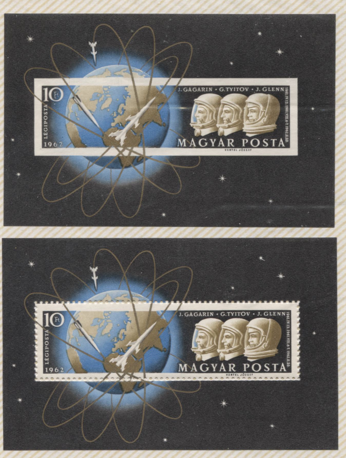 Lot 83 Hungary SC#C209 10ft Multicolored 1962 Cosmonauts Issue, A VFNH Example, Click on Listing to See ALL Pictures