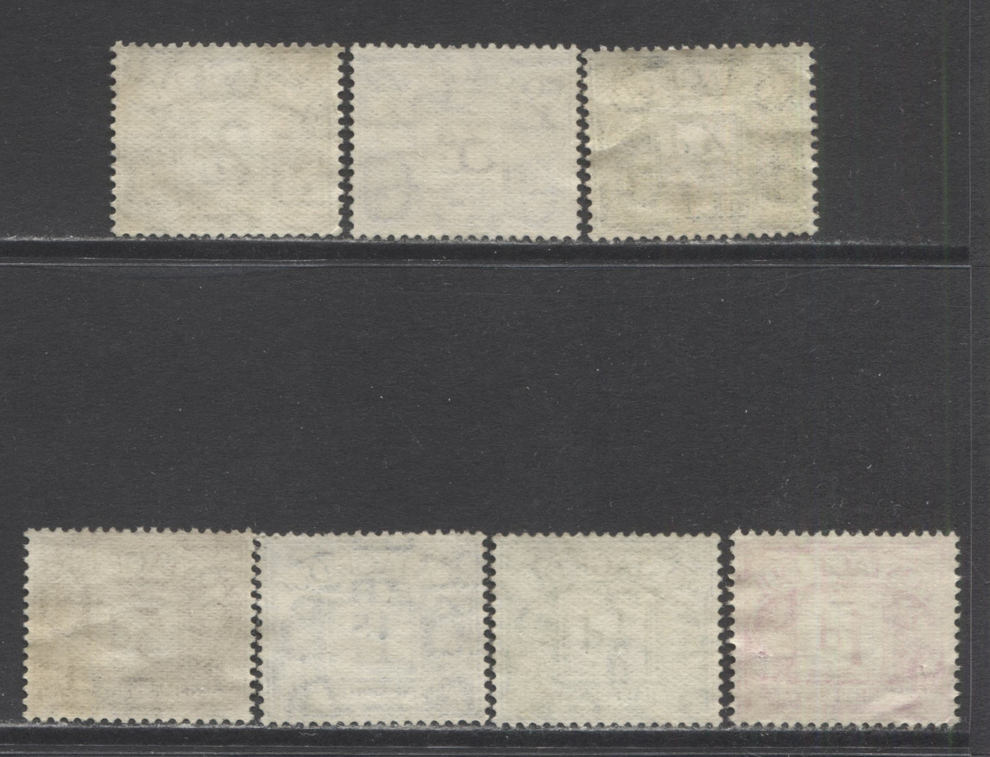Lot 83 Great Britain SC#J20/J27 1936-1939 Postage Dues With GVI Block Watermark, A F/VF Unused Range Of Singles, 2017 Scott Cat. $15 USD, Click on Listing to See ALL Pictures