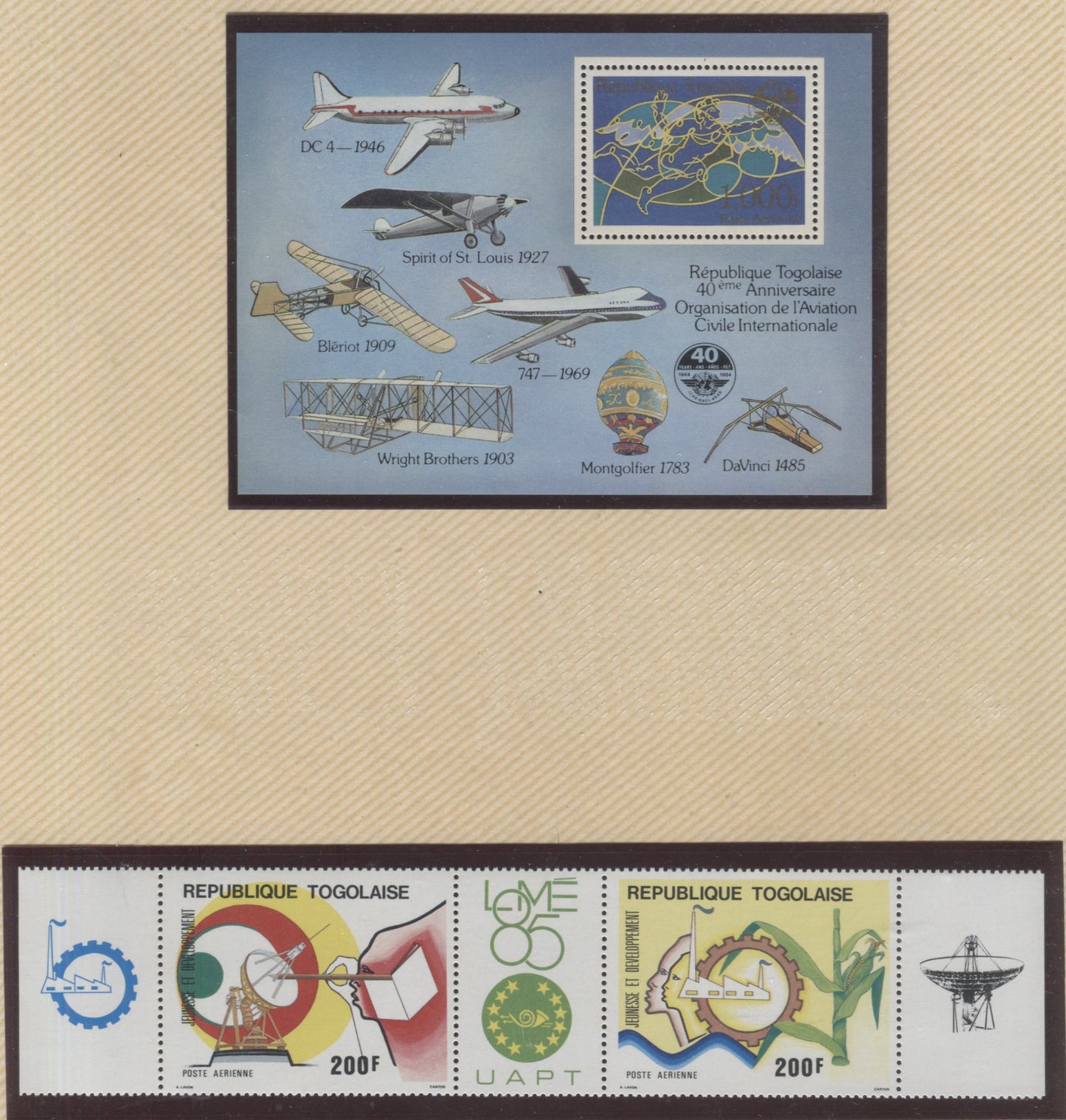 Lot 84 Togo SC#1172/C540a 1984-1985 Commemoratives & Airmails, Plus Imperfs, 14 VFNH Singles & Souvenir Sheets, Click on Listing to See ALL Pictures, 2017 Scott Cat. $20.3 USD