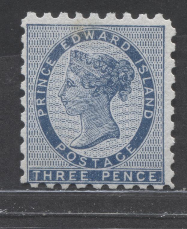 Lot 84 PEI #2 3d Blue Queen Victoria, 1861 First Pence Issue, A Fine Unused Single, Perf 9