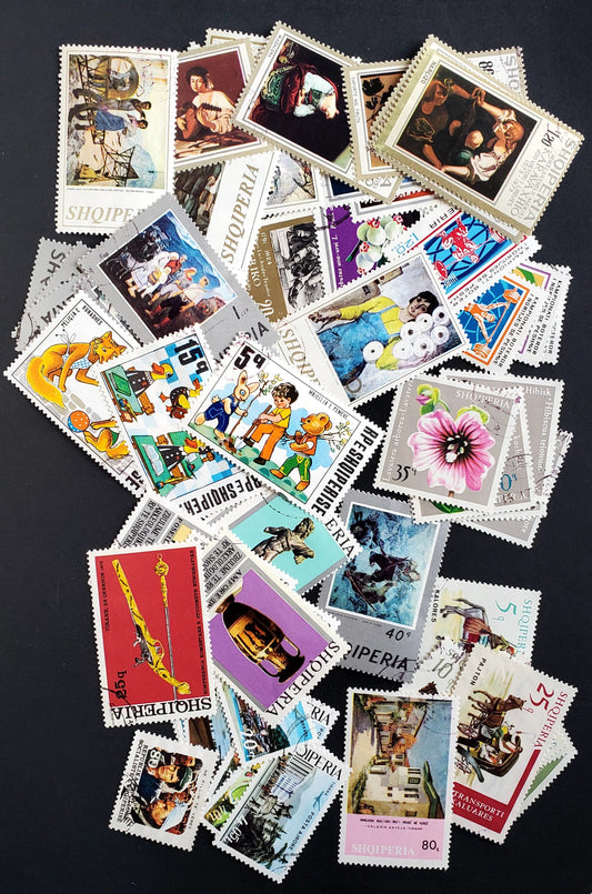 Lot 85 Albania 1973-1976 Commemoratives & Air Mail Issue, A VF CTO Used Range Of Singles, Estimated 2017 Scott Cat. $18 USD, Click on Listing to See ALL Pictures