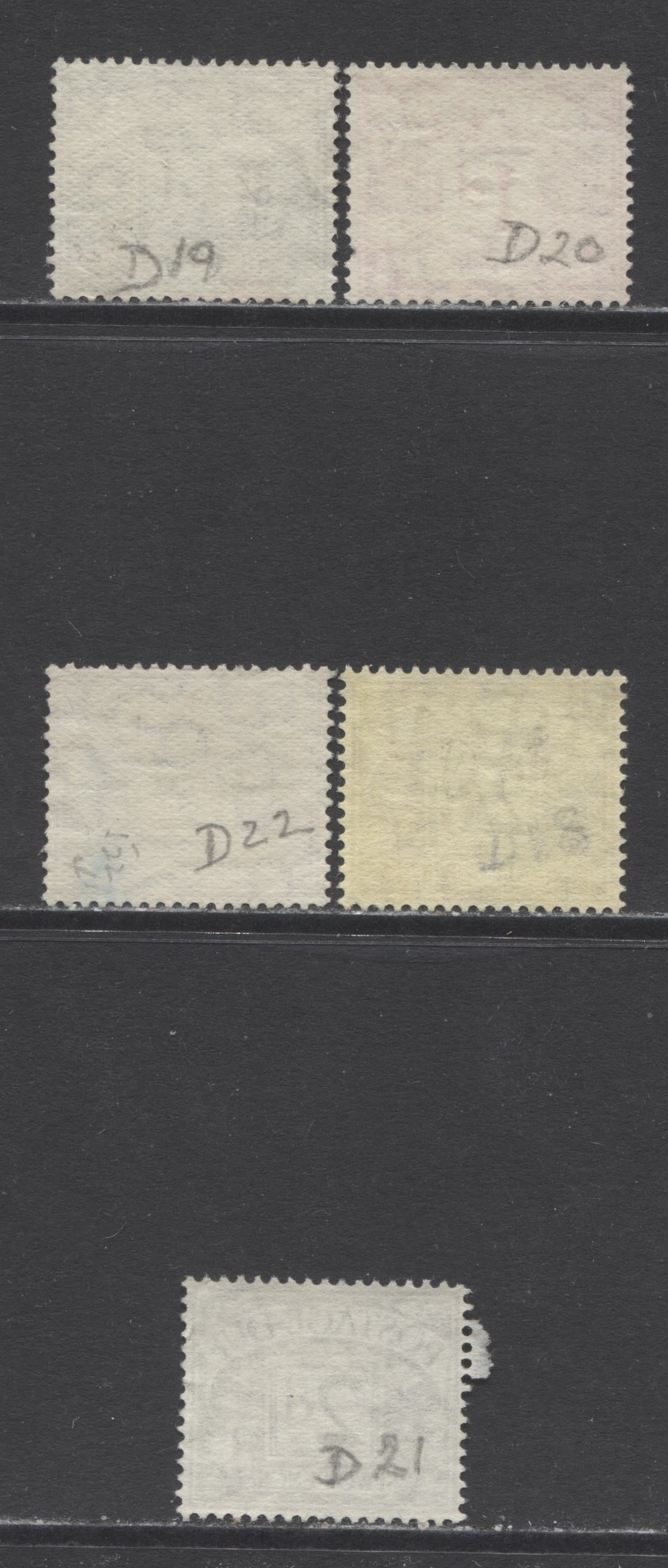 Lot 85 Great Britain SC#J18/J25 1936-1937 Postage Dues With E8R Watermark, A F/VF Used Range Of Singles, 2017 Scott Cat. $38.15 USD, Click on Listing to See ALL Pictures