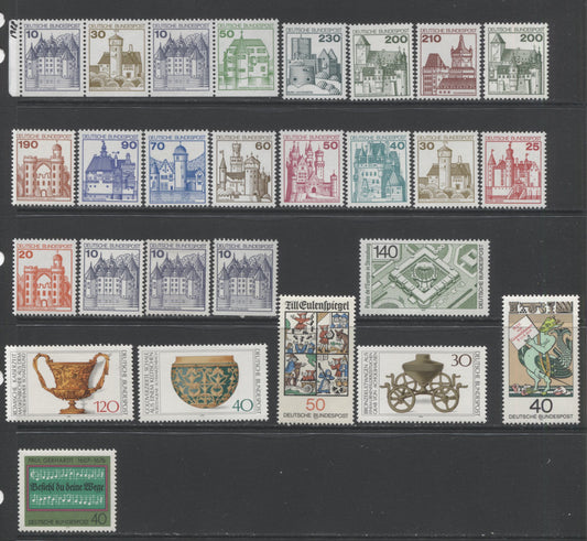 Lot 86 Germany SC#1215/1242 1976-1979 Commemoratives & Definitives, A VFNH & OG Range Of Singles & Booklet Strip Of 4, 2017 Scott Cat. $27 USD, Click on Listing to See ALL Pictures