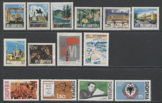 Lot 86 Albania SC#1323/1551 1970-1974 Commemoratives, A VFOG Range Of Singles, 2017 Scott Cat. $16.4 USD, Click on Listing to See ALL Pictures