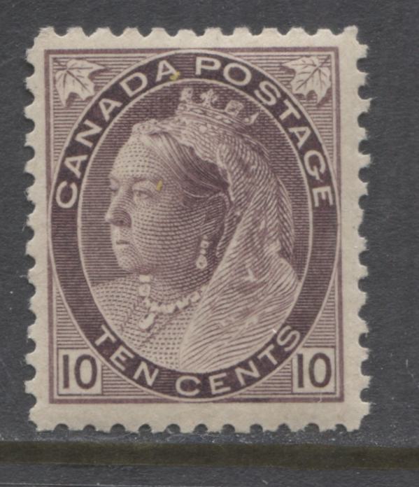 Lot 88 Canada #83 10c Brown Violet Queen Victoria, 1898-1902 Numeral Issue, A Fine OG Single On Vertical Wove Paper