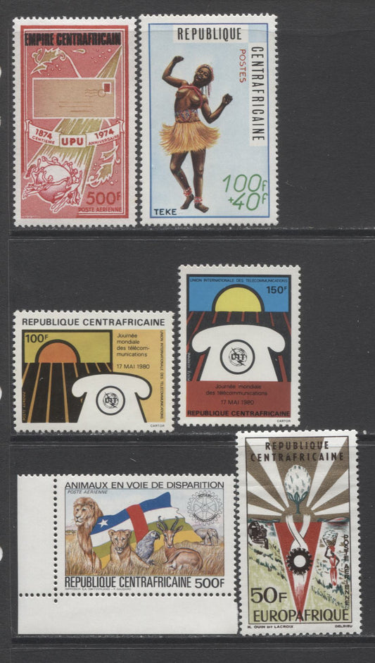 Lot 88 Central African Republic SC#C31/C292 1965-1983 Air Mail & Semi-Postal Issues, A VFNH & LH Range Of Singles, 2017 Scott Cat. $25.4 USD, Click on Listing to See ALL Pictures