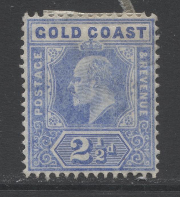 Lot 89 Gold Coast SC#59 2.5d Ultramarine 1907-1913 King Edward VII Definitive, A Very Fine Unused Example, Click on Listing to See ALL Pictures