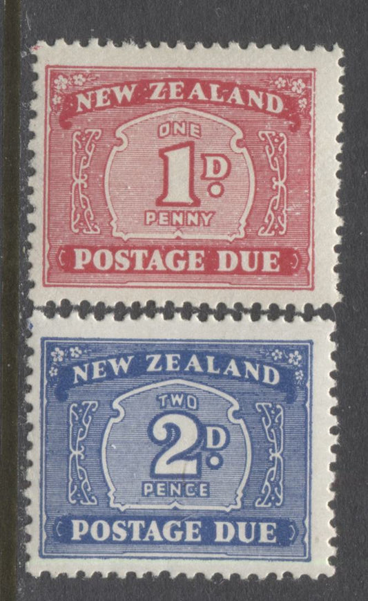 Lot 89 New Zealand SG#D45-D46 1939-49 Postage Due, A Partial Fine NH Set. Mult NZ + Star Wmk, Perf 15 x 14, SG. Cat. 29.50 GBP = $50.74