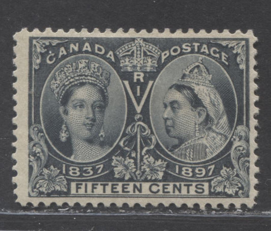 Lot 89 Canada #58 15c Steel Blue Queen Victoria, 1897 Diamond Jubilee Issue, A Fine OG Example