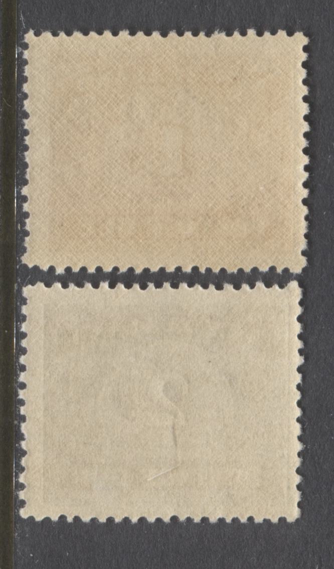 Lot 89 New Zealand SG#D45-D46 1939-49 Postage Due, A Partial Fine NH Set. Mult NZ + Star Wmk, Perf 15 x 14, SG. Cat. 29.50 GBP = $50.74