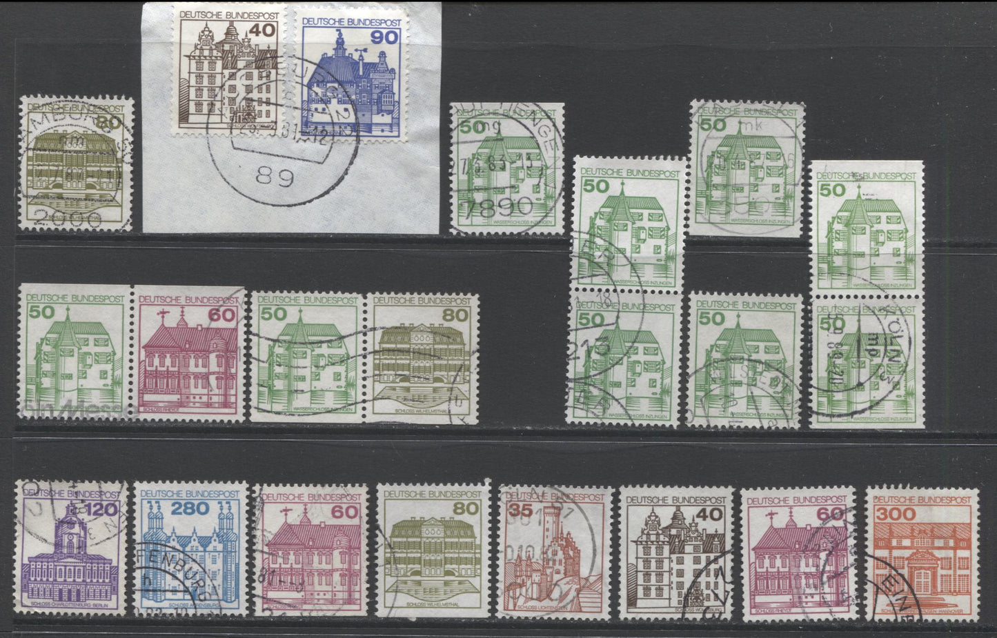 Lot 89 Germany SC#1239/1340 1977-1980 Commemoratives & Definitives, A VF Used Range Of Sheet & Booklet Singles, 2017 Scott Cat. $14.95 USD, Click on Listing to See ALL Pictures