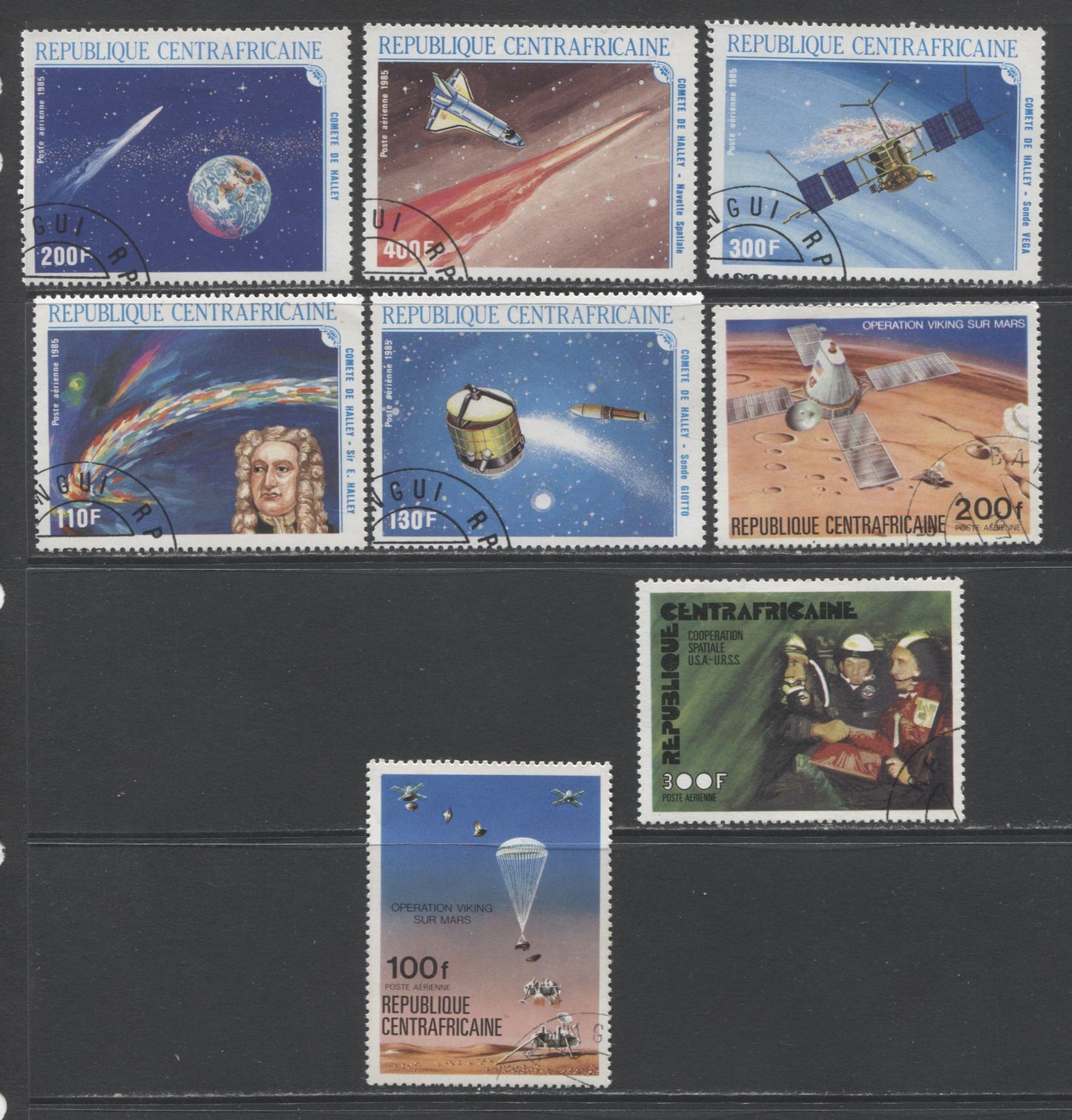 Lot 89 Central African Republic SC#C13/C322 1963-1983 Air Mail & Semi-Postal Issues, A VF Used & CTO Range Of Singles, 2017 Scott Cat. $47.55 USD, Click on Listing to See ALL Pictures
