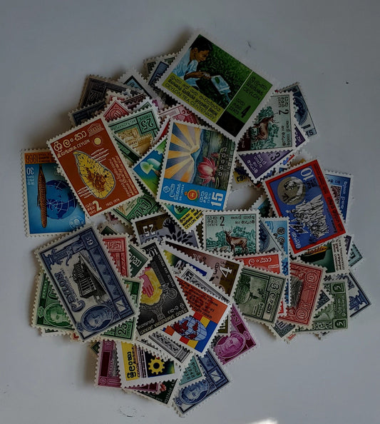 Lot 90 Ceylon 1950-1972 Commemoratives & Definitives, A F/VF NH & Hinged Range Of 94 Singles, Estimated 2017 Scott Cat. $23.5 USD, Click on Listing to See ALL Pictures