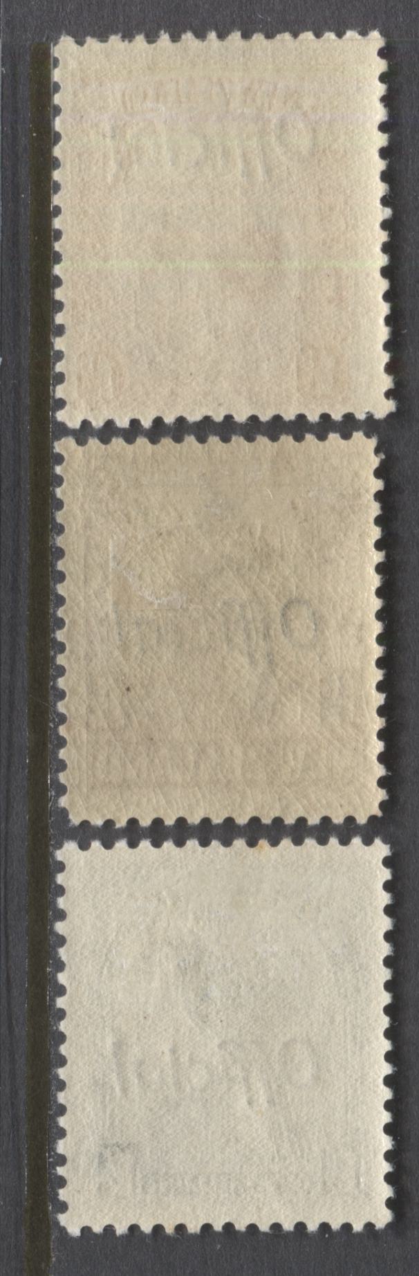 Lot 90 New Zealand SG#O115-O118 1936-1961 Pictorial Issue With Official Overprint, A Partial Fine NH and VFNH Set. Single NZ + Star Wmk, Multiple Perfs, SG. Cat. 100 GBP = $172.00