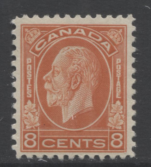 Lot 9 Canada #200 8c Red Orange King George V, 1932 Medallion Issue, A VFOG Single With Mottled Cream Gum