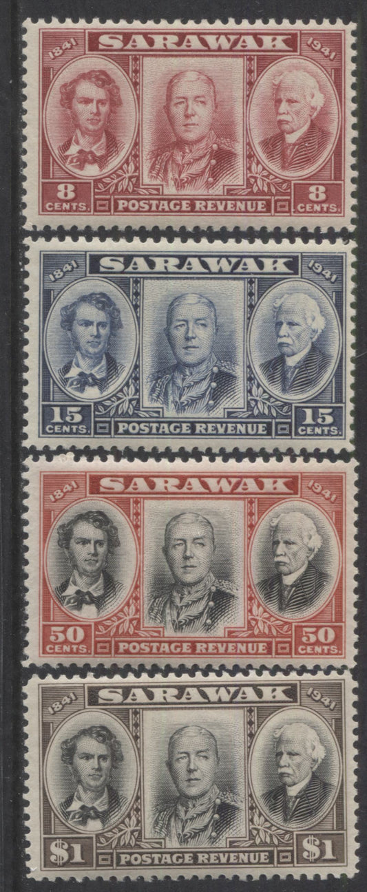 Lot 9 Sarawak SG#146-149 1946 Centenary Issue, A Complete VFNH Set, Perf 12, Unwatermarked. SG. Cat. 19.75 GBP = $33.97