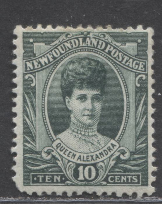 Lot 9 Newfoundland #112 10c Dark Green Queen Alexandra, 1911 Royal Family Issue, A FOG Single