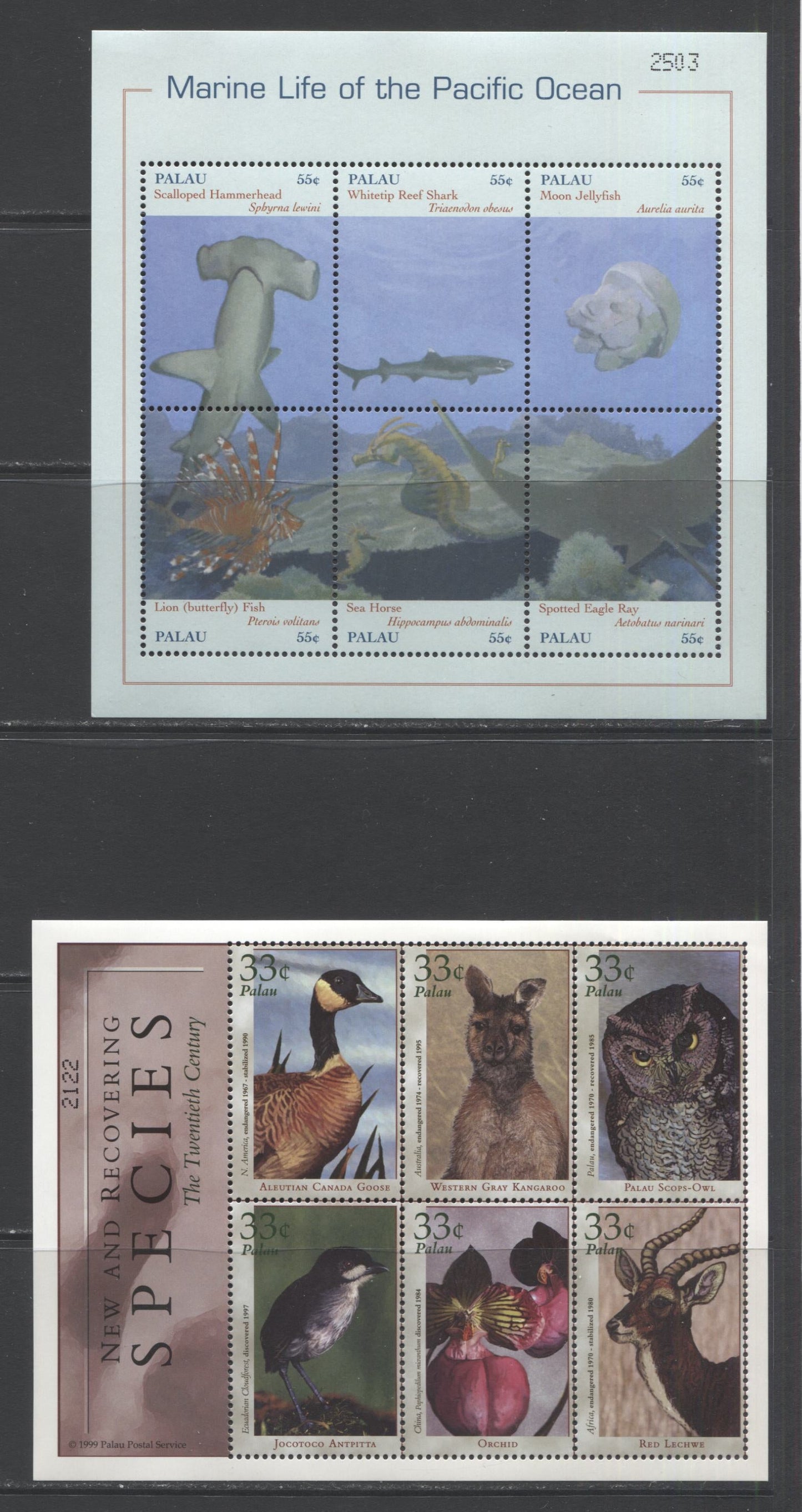 Lot 9 Palau SC#387/629 1996-2001 Commemoratives, A VFNH Range Of Souvenir Sheets, Blocks and Strip of 5, 2017 Scott Cat. $20.5 USD, Click on Listing to See ALL Pictures