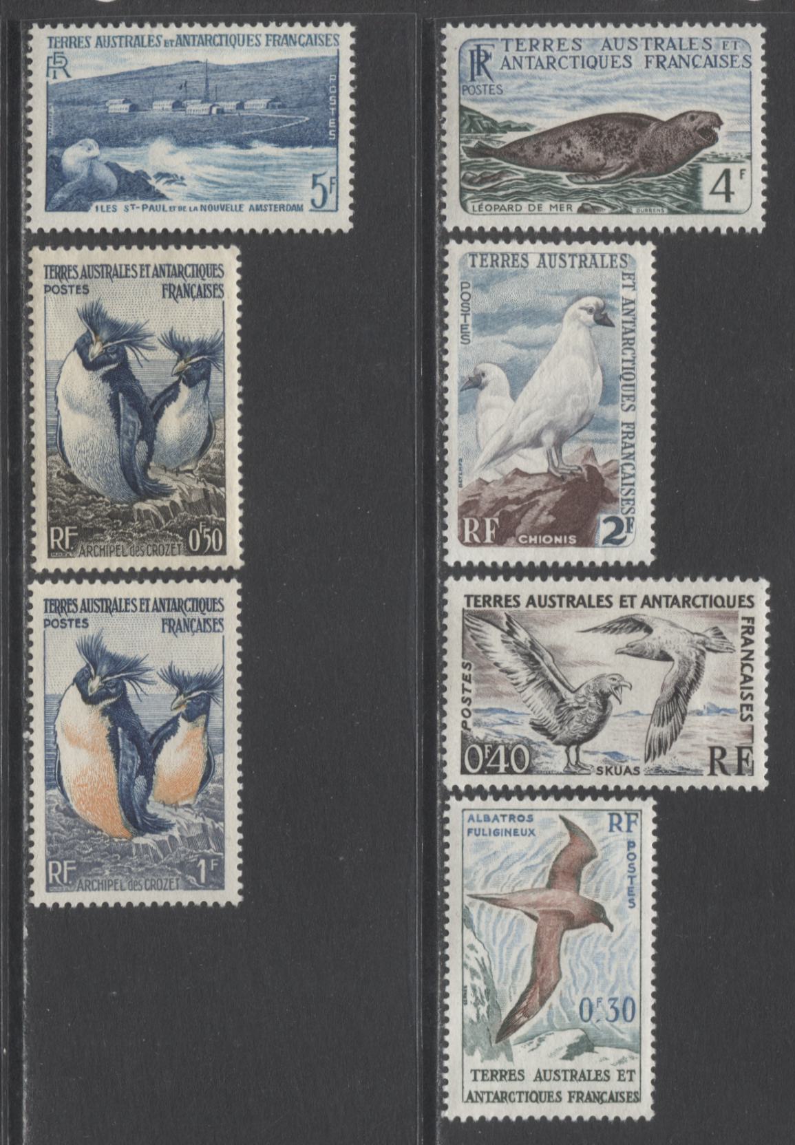 Lot 91 French Southern & Antarctic Territories SC#2/17 1956-1960 Commemoratives, A VFLH Range Of Singles, 2017 Scott Cat. $13.05 USD, Click on Listing to See ALL Pictures