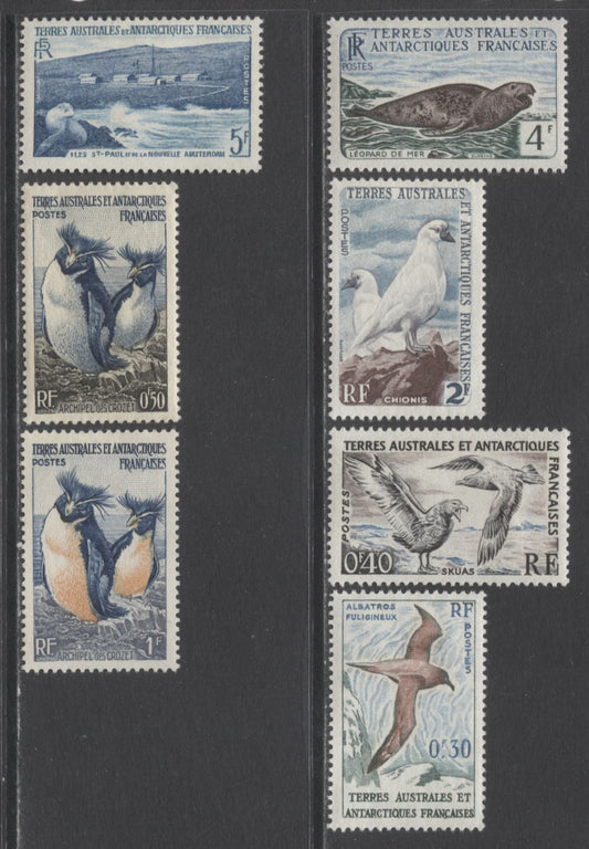Lot 91 French Southern & Antarctic Territories SC#2/17 1956-1960 Commemoratives, A VFLH Range Of Singles, 2017 Scott Cat. $13.05 USD, Click on Listing to See ALL Pictures