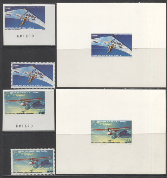 Lot 95 Mali SC#C495-C496 1984 Airmails, A VFNH Range Of Perf & Imperf Singles & Deluxe Proofs, 2017 Scott Cat. $10.8 USD, Click on Listing to See ALL Pictures