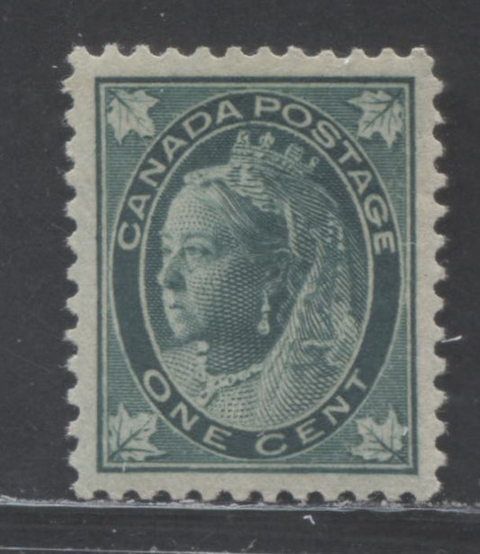 Lot 95 Canada #67 1c Blue Green Queen Victoria, 1897-1898 Maple Leaf Issue, A Superb NH Single On Vertical Wove Paper With Greene Certificate