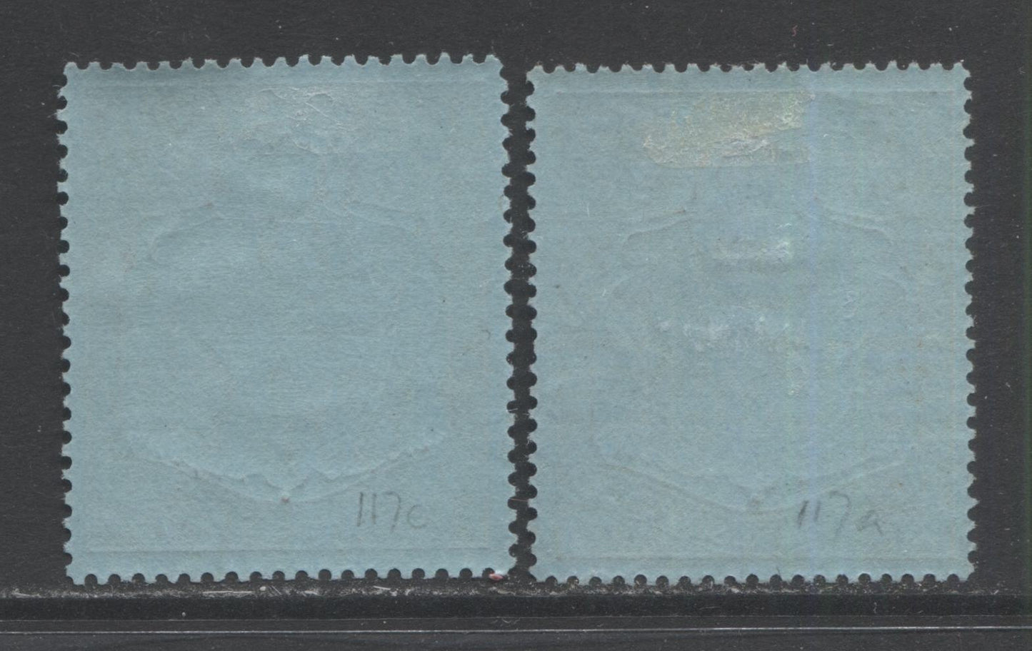 Lot 95 Bermuda SC#124-124a 1938-1953 King George VI Keyplate Definitives, 2/6d Perf. 14 and 13, A VFOG Range Of Singles, 2017 Scott Cat. $40.5 USD, Click on Listing to See ALL Pictures