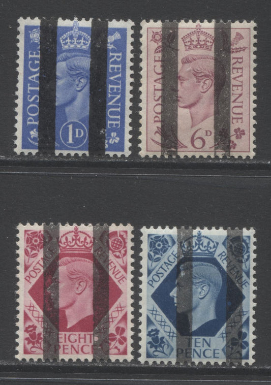 Lot 96 Great Britain SC#243/281 1937-1951 King George VI Definitives With Post Office Training Overprints, A VFOG Range Of Singles, 2017 Scott Cat. $10 USD, Click on Listing to See ALL Pictures