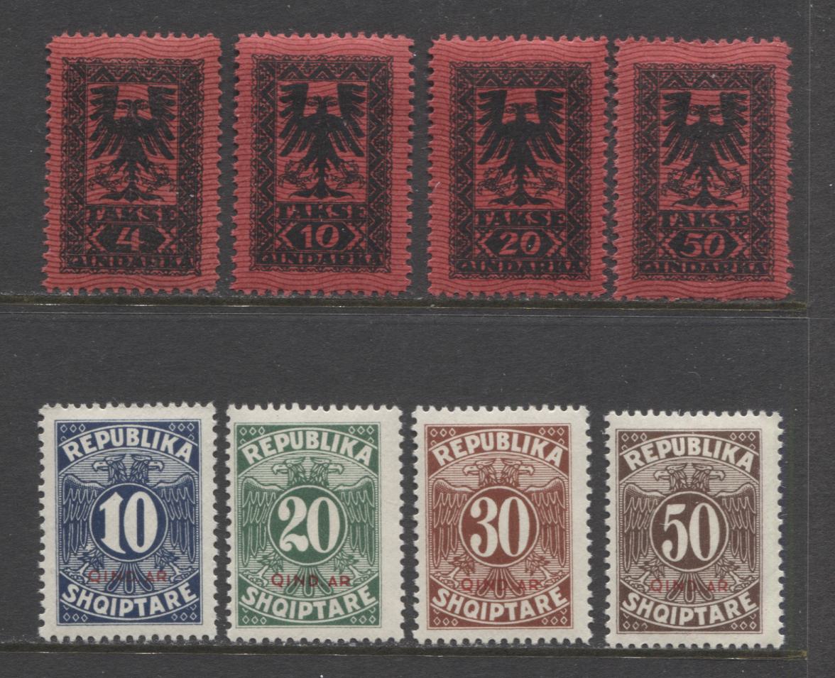 Lot 96 Albania SC#J23/J34 1922-1926 Postage Dues, A VFOG Range Of Singles, 2017 Scott Cat. $10.15 USD, Click on Listing to See ALL Pictures