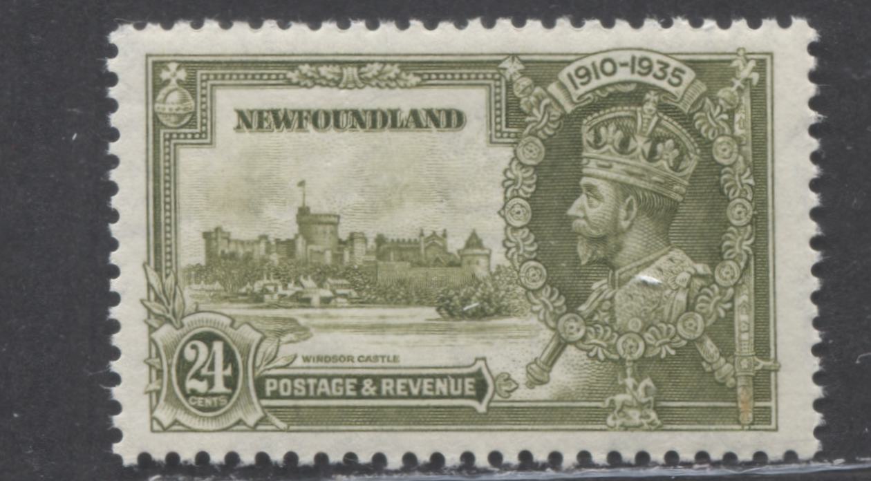 Lot 97 Newfoundland #229 24c Olive Green King George V & Windsor Castle, 1935 Silver Jubilee, A VFNH Single