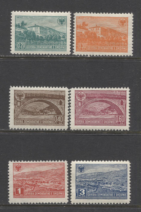 Lot 98 Albania SC#361-366 1945 Commemorative, A VFOG Range Of Singles, 2017 Scott Cat. $20.75 USD, Click on Listing to See ALL Pictures