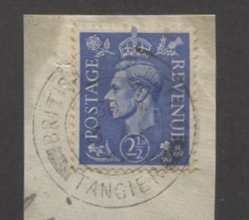 Morocco Agencies - GB Stamps Used in Morocco #Z201 2.5d Pale Ultramarine, King George VI, a VF Used Single Tied to Piece by April 3, 1944 Tangier Cancel