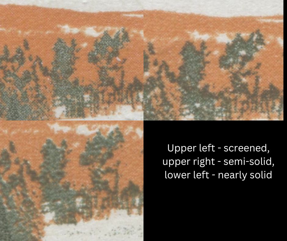 Lot 43 Canada #594iv 10c Multicolored Forest, 1972 Landscape Definitives, A VFNH UL Block Of 4 W2B Horizontally Ribbed Surface, DF/DF Paper, Nearly Solid Background, Type 1, Perf 12.5 x 12