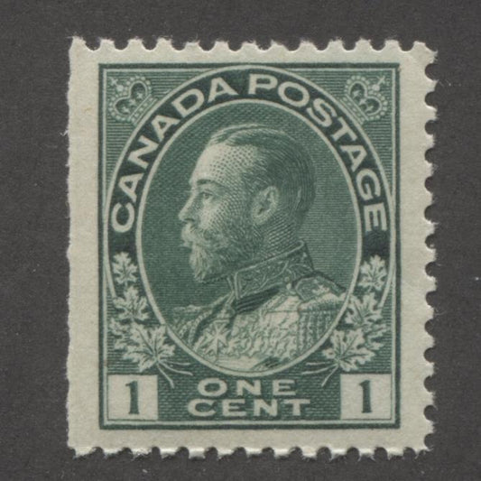 Canada #104 (SG#197) 1c Deep Myrtle Green 1911-22 Admiral Issue Fine Mesh Paper VF-80 NH Brixton Chrome 