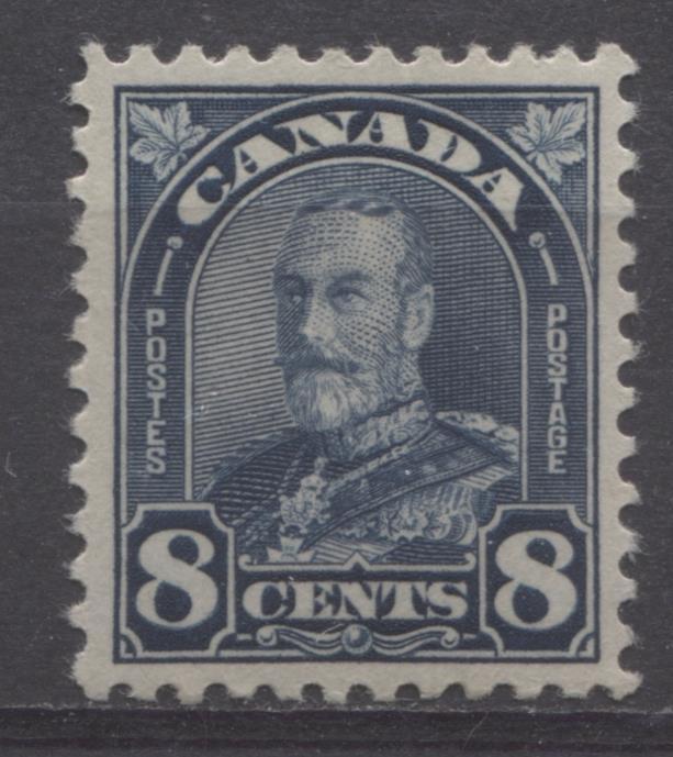 Canada #171 (SG#297) 8c Deep Prussian Blue King George V 1930-35 Arch Issue Cream Gum VF-84 OG Brixton Chrome 